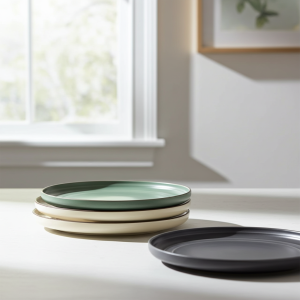 керамично плато за сервиране 25 см Nordic Green, Beige, Gray