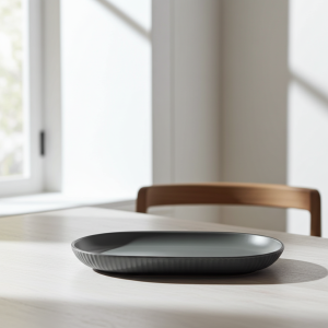 керамично овално плато за сервиране 31 см Nordic Green, Beige, Gray