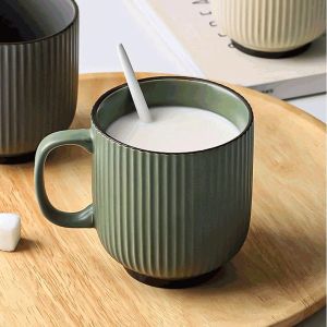 керамична чаша за топли напитки Nordic Green, Beige, Gray