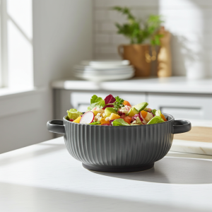 керамична купа с дръжки 1100 мл Nordic Beige, Gray