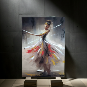 картина с елегантна танцуваща дама 70 х 50 см