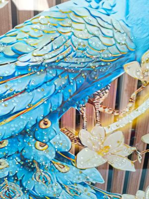 картина с рамка Кралски Паун Art Crystal 70 х 50 см