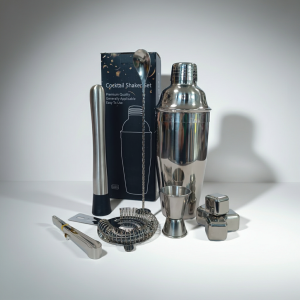 комплект за коктейли с метален шейкър 750 мл 10 части Morello Silver