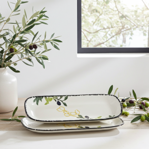 керамично плато Маслини 24.5 см - стил и практичност!