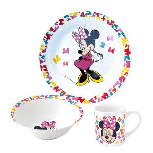 Детски комплект за хранене Disney Minnie Mouse 3 части - порцелан