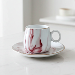 чаши за капучино или чай 12 ч. Pink Marble