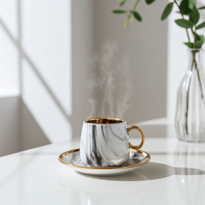 Чаши за кафе 12 ч. Gray & Gold Marble