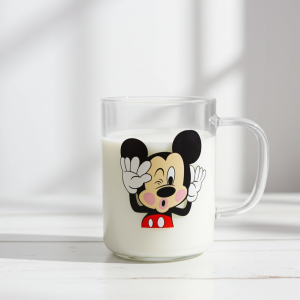 чаша с дръжка Mickey Mouse - боросиликатно стъкло