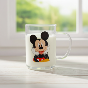 Чаша с дръжка Mickey Mouse - боросиликатно стъкло