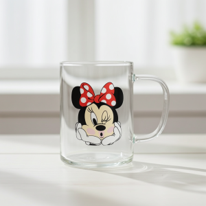 чаша с дръжка Minnie Mouse - боросиликатно стъкло
