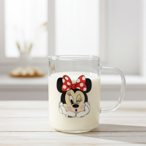 чаша с дръжка Minnie Mouse - боросиликатно стъкло