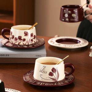 чаша с чинийка Morello, Flowers·adventure tulips