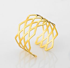 Елегантни Златни пръстени за салфетки Morello с геометричен дизайн – Комплект 6 бр. за декорация на маса  