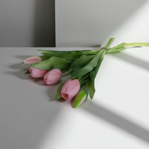 Букет от розови силиконови лалета Morello за интериорна декорация