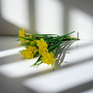 декоративен букет от жълти нарциси Morello – Real Touch усещане, 35 см