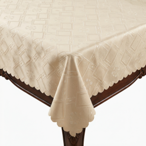 Жакардова покривка за маса Morello – Класически финес в цвят Жълта охра