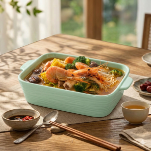 керамична правоъгълна форма за печене Morello – Колекция Heritage, цвят Светлозелен (Mint)