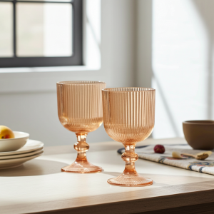 комплект от 6 бр. чаши за бяло вино Morello Aurora – Кехлибарен акцент, 250 мл