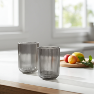 комплект 6 бр. високи чаши за безалкохолно Morello Aurora – Димно сиво, 410 мл