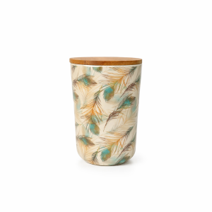 бамбуков буркан за съхранение Morello – Peacock Feather, 750 мл