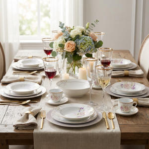 сервиз за хранене 31 ч. GRAY HUMBLE ROSE