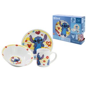 Детски порцеланов комплект за хранене Disney Lilo and Stitch Aloha 3 части
