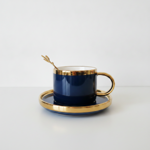 Чаша, чинийка, лъжичка Morello Elegant Blue