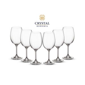 Комплект кристални чаши за вино Crystal Bohemia Sylvia, 450 мл, 6 части