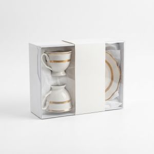 чаши за капучино или чай Morello Elegant Gold - 4 части, костен порцелан