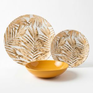 сервиз за хранене Malibu Yellow (18 части) – Слънчев блясък и екзотичен шик