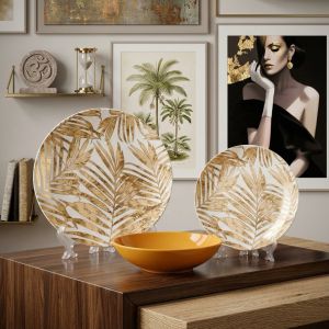 сервиз за хранене Malibu Yellow (18 части) – Слънчев блясък и екзотичен шик