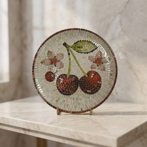 Керамична десертна чиния Morello Cherry Mosaic – 19 см