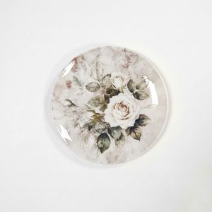 Керамична десертна чиния Morello White Roses 19 см с флорален дизайн на бели рози от онлайн магазин liv.bg