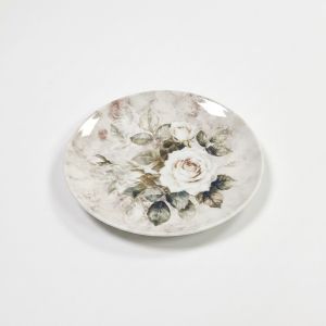 Керамична десертна чиния Morello White Roses 19 см с флорален дизайн на бели рози от онлайн магазин liv.bg