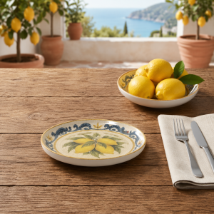 Керамична десертна чиния Morello Vintage Lemons – 20 см