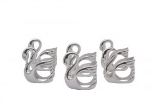 Комплект от 6 пръстена за салфетки-Лебед