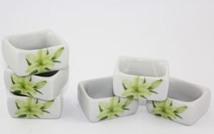 Комплект от 6 пръстена за салфетки Green Lilly Art of Luxury Ware