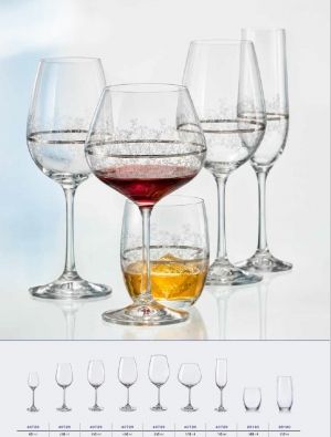 Чаши за шампанско 190 Viola Platinum Middle Edging 