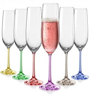 Чаши за шампанско 190 мл Rainbow  