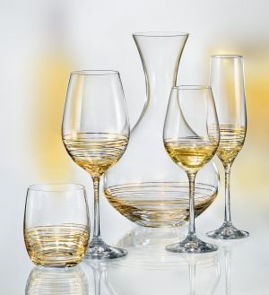 Чаши за шампанско Viola Gold Spiral 
