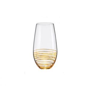 Чаши за вода Viola Gold Spiral by Bohemia Crystalex