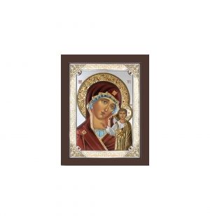 икона 4 x 6 Богородица сребро 999