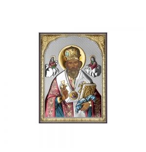 Икона 8 x 11 Св. Никола сребро 999 